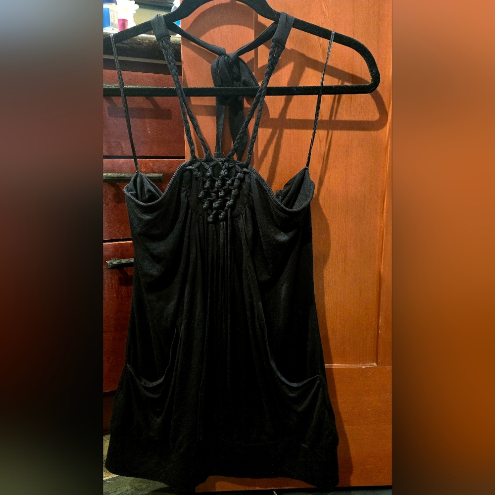 Elegant Black Halter Top - Picture 2 of 5